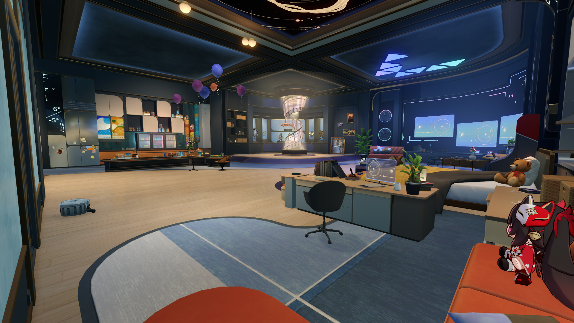 Habitación del Trazacaminos, arriba del vagón de fiestas