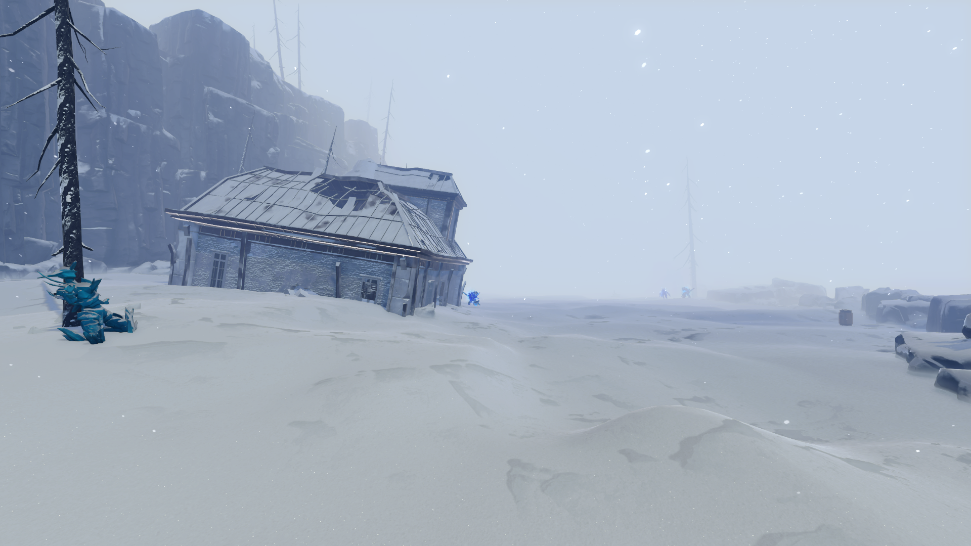 Llanuras nevadas de las afueras